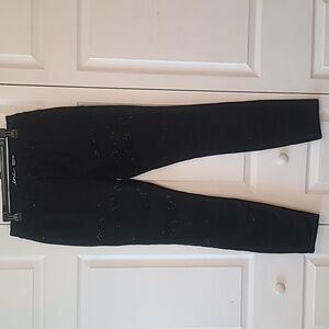 INC International Concepts Women's black denim beaded skinny jeans size 8